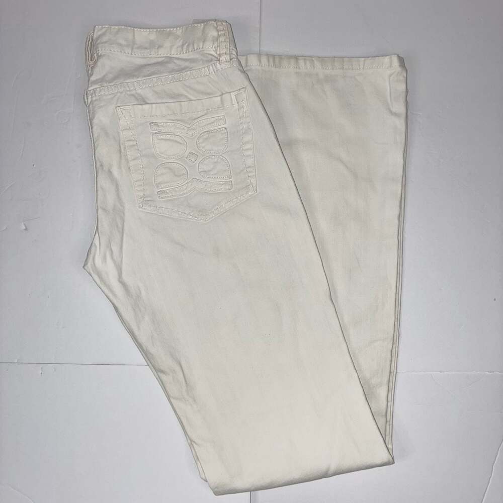 BCBGMAXAZRIA Women White Low Rise Bootcut Flare Jeans Size 26